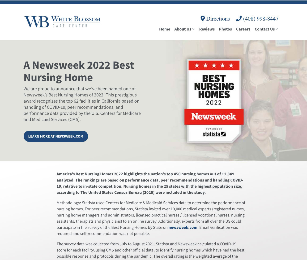 Award for Newsweek’s Best Nursing Homes of 2022
